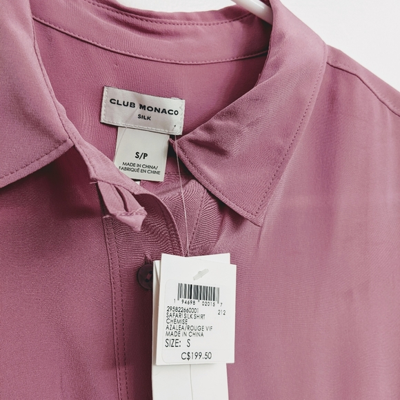 SOLD Silk Club Monaco Safari Blouse - Picture 3 of 3